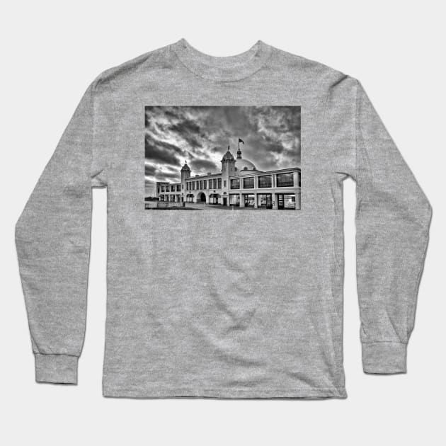 Sunday Morning at the Spanish City in Monochrome Long Sleeve T-Shirt by Violaman